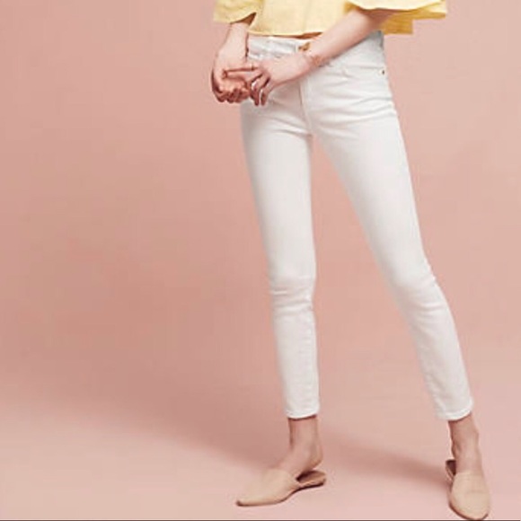 pilcro white jeans